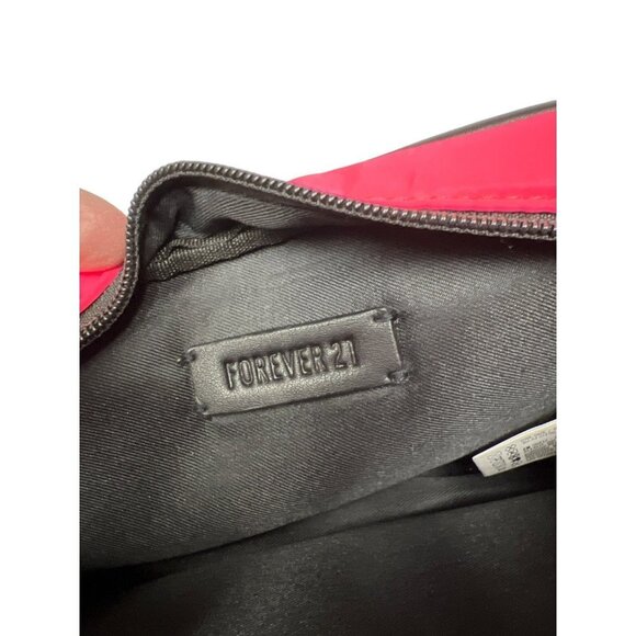 Forever 21 Pink Black Fannypack Adjustable Rectangle Fanny Bag Waist - Picture 7 of 9